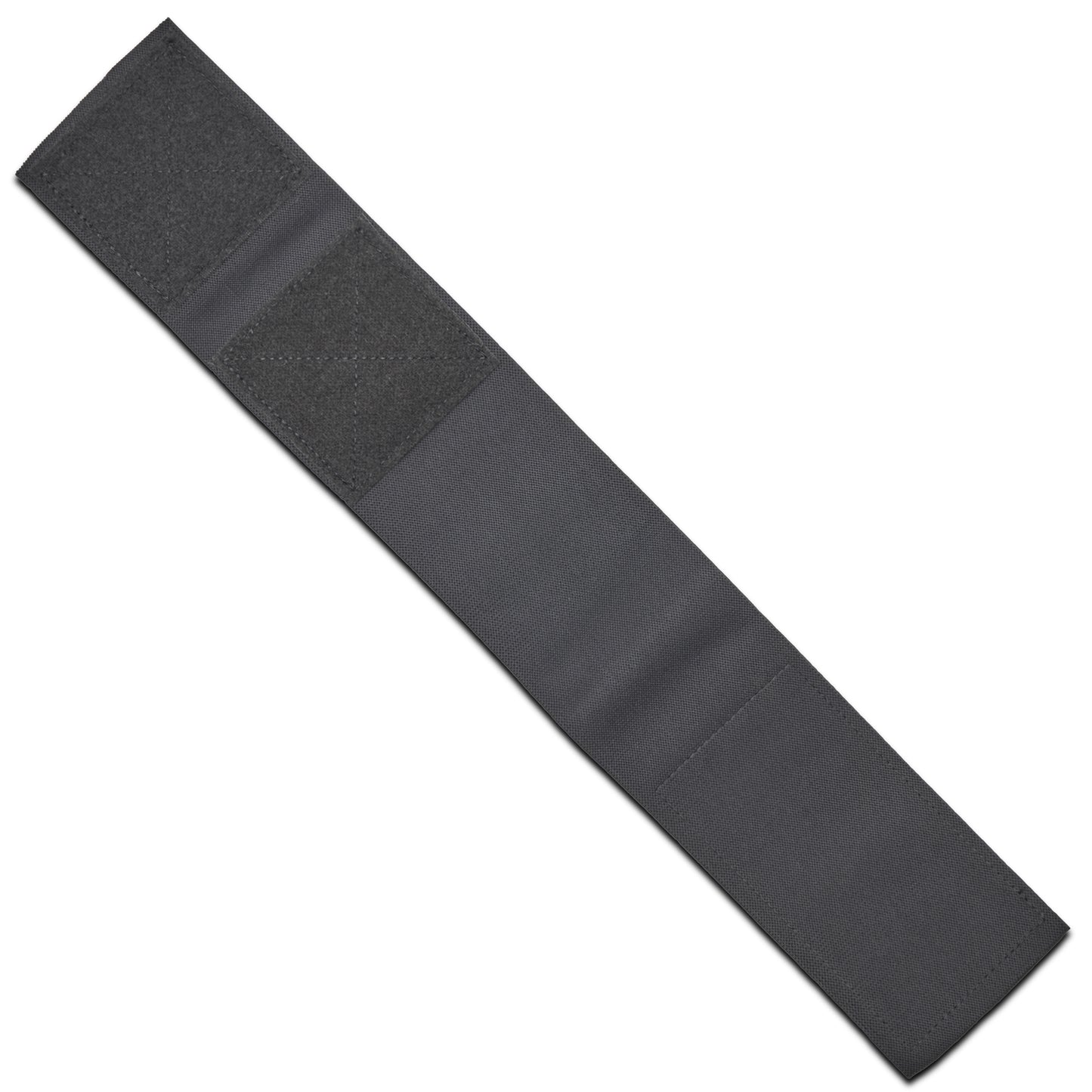 The VNSH grey waist belt extender 20 inches top view of inner side, and two Velcro’s on the left side
