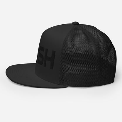 VNSH Trucker Cap Black on Black