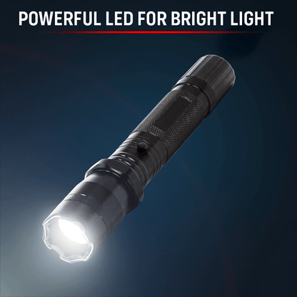 The powerful LED light of the shockwave torch